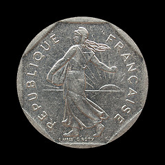 Image showing Vintage French coin