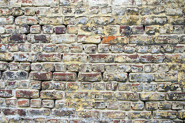 Image showing Old brick wall background architecture details 