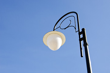 Image showing Glass lamp metal decorative pole park lighting 