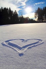 Image showing Heart in the snow