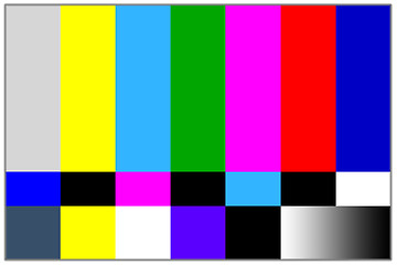 Image showing Television colored bars signal
