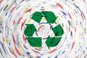 Image showing rolled paper spiral, recycling concept