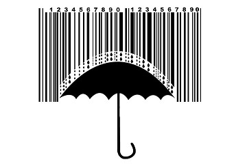 Image showing Umbrella and barcode