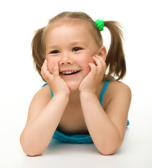 Image showing Portrait of a happy little girl