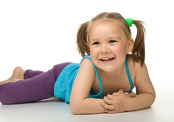 Image showing Portrait of a happy little girl