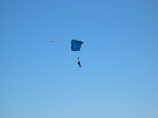Image showing Blue parachute