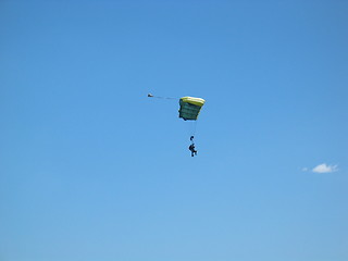 Image showing Green parachute