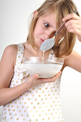 Image showing milk porridge disgust