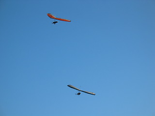 Image showing Two hanggliders