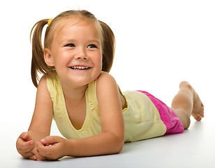 Image showing Portrait of a happy little girl