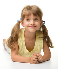 Image showing Portrait of a happy little girl