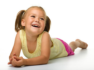 Image showing Portrait of a happy little girl