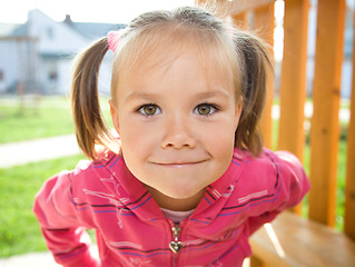 Image showing Cute little girl on playground