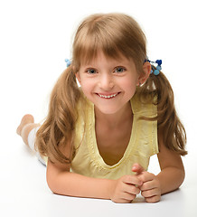 Image showing Portrait of a happy little girl