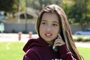 Image showing Teenage girl on the phone