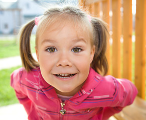 Image showing Cute little girl on playground