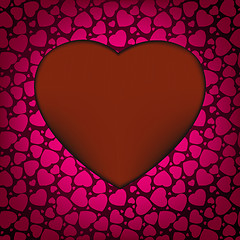 Image showing Red Valentine's day background with hearts. EPS 8
