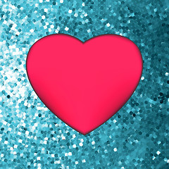 Image showing Heart on glitter light Valentine's day. EPS 8
