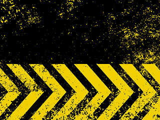 Image showing A grungy and worn hazard stripes texture. EPS 8