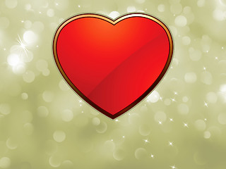 Image showing Beautiful valentine bokeh with red heart. EPS 8