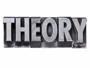 Image showing theory word in metal type