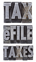 Image showing e-file taxes - tax concept