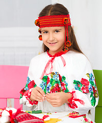 Image showing Girl in Ukrainian national cloth