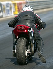 Image showing Motorcycle dragracer