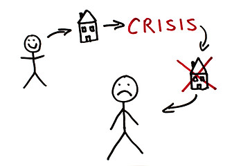 Image showing Real estate and crisis conception illustration