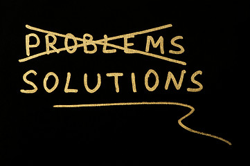 Image showing Problems and solutions concept 