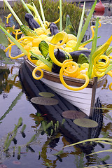 Image showing boat in pond