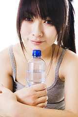 Image showing Chinese girl after a workout.