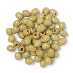 Image showing Green olives