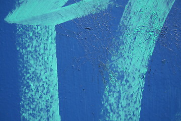 Image showing Green on blue texture