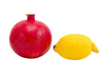 Image showing Grapefruit lemon healthy fruit isolated white 
