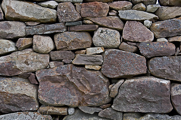 Image showing detail shot of stone wall