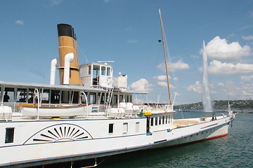 Image showing paddle steamer lake geneva