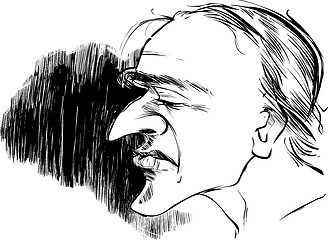 Image showing man profile caricature