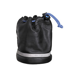 Image showing black leather bag