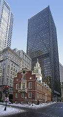 Image showing Boston city view at winter time