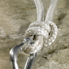 Image showing snap hook and knot detail