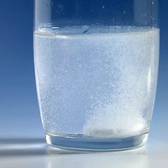 Image showing fizzy tablet in a glass of water