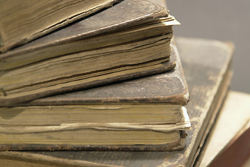 Image showing stack of historic books