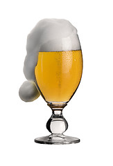 Image showing christmas beer in black back