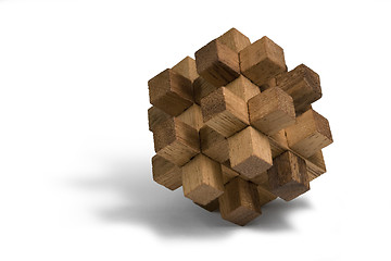 Image showing wooden 3D puzzle