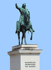 Image showing Maximilian statue in blue back