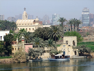 Image showing Nile scenery at Giza