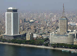 Image showing Cairo aerial view with Nile