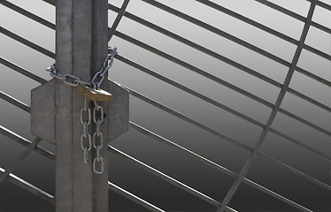 Image showing metal lattice door