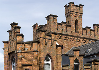 Image showing architectural detail of a brick house in Miltenberg